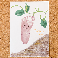 ママサロンでかんたん工作タイム「さつまいもの足形スタンプアート」(9月4日)