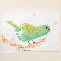 ママサロンでかんたん工作タイム「春を告げるトリさんアート」
