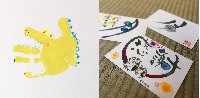 ママサロンで簡単工作タイムとカラフル書道アート